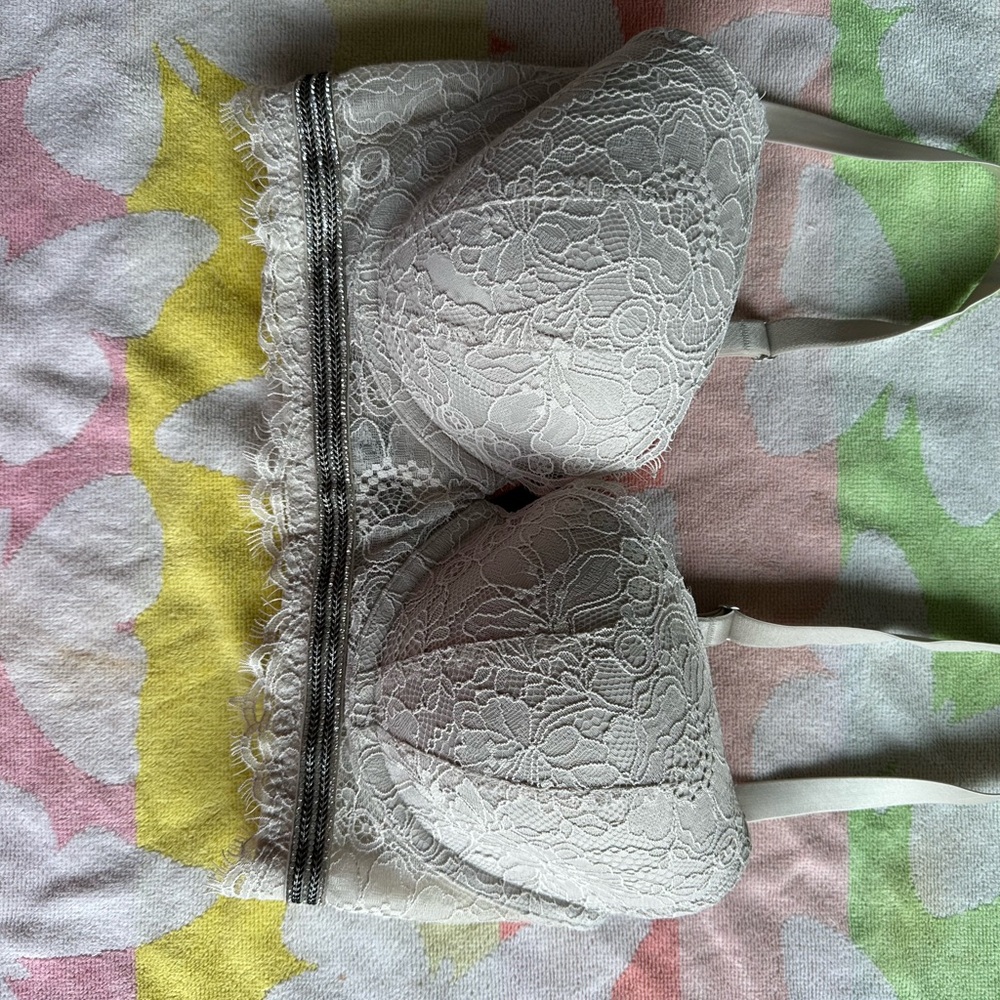 Victoria’s Secret bra. Very sexy. Size 34D off white with rhinestones and lace
